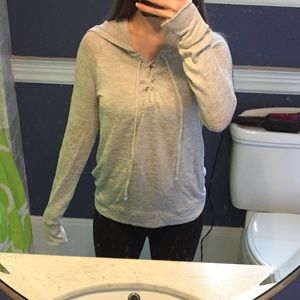 Lace up sweater/sweatshirt